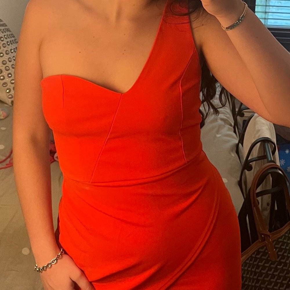 Hazel Boutique one shoulder dress